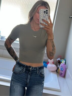 Nike Women's Olive Baby Tee